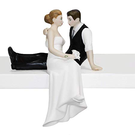 All Things Weddings Loving Look Bride and Groom Couple Wedding Cake Topper
