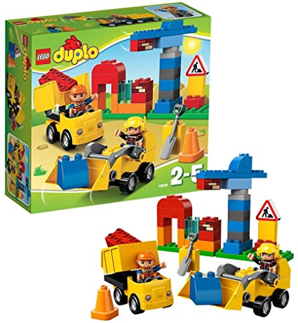 4KIDS Toy / Game Lego Duplo My First Construction Site 10518 With Truck, Crane And Front Loader - Made In Denmark