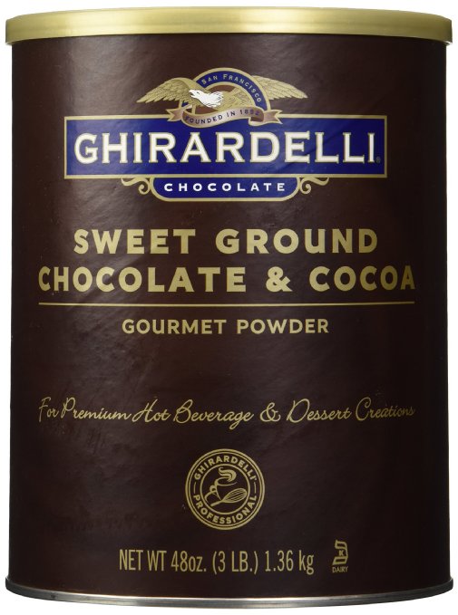 Ghirardelli Chocolate Sweet Ground Chocolate & Cocoa Beverage Mix, 48-Ounce Canister