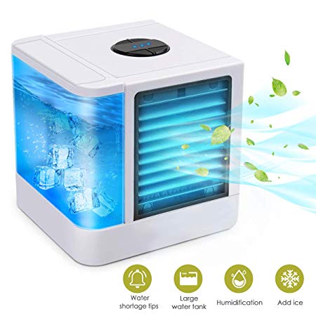 Personal Space Air Conditioner, 1 Mini USB Personal Space Air Cooler, Humidifier, Purifier, Desktop Cooling Fan for Office Household Outdoors