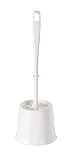 Wenko Economic White-Toilet brush holder, 12 x 12 x 39 cm