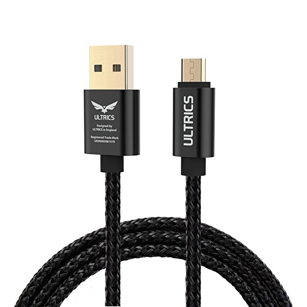 ULTRICS® Micro USB Cable [9ft - 3M] - Fastest, Most Durable Charging Cable, with Durable Metal Shell, Nylon Braided & 10000  Bend Lifespan for Samsung Galaxy, HTC, Nokia, Nexus, LG, Motorola, Android Smartphones Tablets