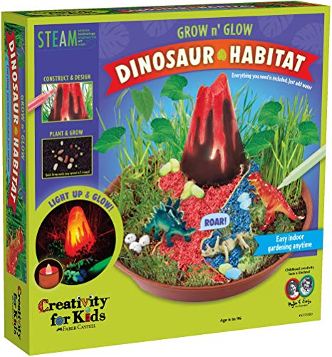 Creativity for Kids Grow N’ Glow Dinosaur Habitat – Create Your Own Dino Garden Kit