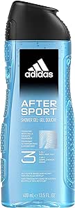 Adidas, After Sport Gel Doccia Bagnoschiuma 3 in 1 per Corpo, Capelli e Viso, Formula Vegana, 400ml