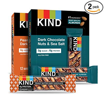 KIND Bars, Variety Pack, Gluten Free, 1.4 Ounce Bars, 24 Count