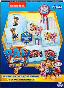 Paw Patrol The Movie Memory Matching Game | for Boys & Girls Age 4 and Above | A Fun Memory Game for Kids | Chase, Rubble, Rocky, Skye, and More