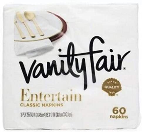 Vanity Fair Impressions 3-ply Napkins, 60 Count, Pack of 2