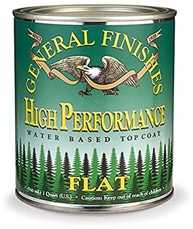 General Finishes QTHF High Performance Water Based Topcoat, 1 Quart, Flat