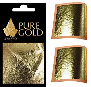 24ct Gold Leaf 100% Genuine 10 sheets