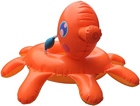 Big summer Inflatable Baby Pool Float with Spray, Octopus Swim Tube for Kids Aged 3-5 Years