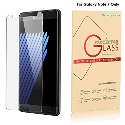 Samsung Galaxy Note 7 Screen Protector Tempered Glass Anti glare Anti Scratch Bubble Free Super Clarity 9H hardness