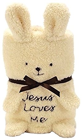 Brownlow Kitchen Bunny Blankie with Scripture, Ivory