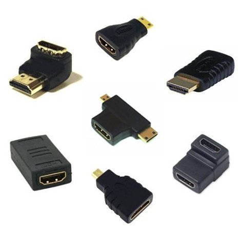 AFUNTA Hdmi Cable Adapters Kit (7 Adapters)