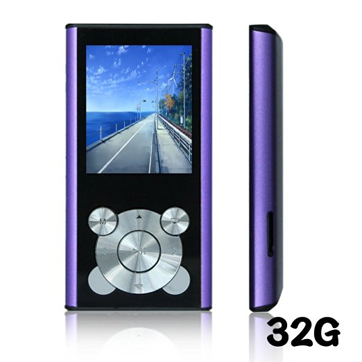 Tomameri Purple 16GB Portable MP4 Player MP3 Player Video Player with Photo Viewer , E-Book Reader , Voice Recorder with a 16GB Micro SD Card