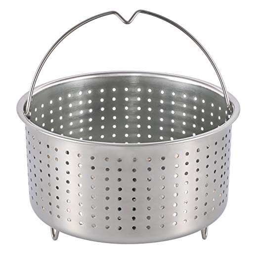 Aozita Steamer Basket for Instant Pot Accessories 3 Qt Only- Stainless Steel Steam Insert with Premium Handle for 3 Quart Pressure Cookers - Vegetables, Eggs, Meats, etc