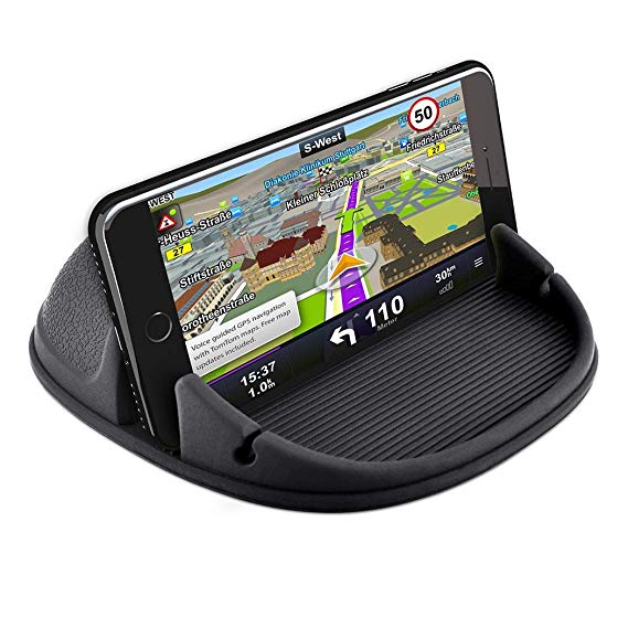 Phone Holder for Car, Besiva Car Phone Mount Silicone Phone Car Dashboard Car Pad Mat Various Dashboards, Anti-Slip Desk Phone Holder Compatible with iPhone, Samsung, Android Smartphones, GPS,AA4