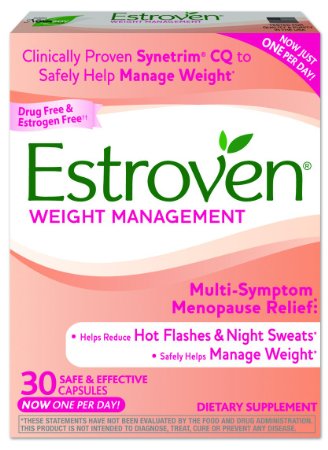 Estroven Weight Management, One Capsule Per Day, Multi-Symptom Menopause Relief, Dietary Supplement, 30 Count