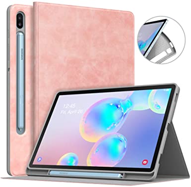 MoKo Case Fit Samsung Galaxy Tab S6 10.5 2019, Light Weight Stand Folio Shockproof Cover Case Protector with Auto Wake & Sleep for Galaxy Tab S6 10.5" SM-T860/T865 2019 Tablet - Rose Gold