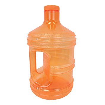 1 Gallon BPA FREE Reusable Plastic Drinking Water Big Mouth Bottle Jug Container with Holder Drinking Canteen