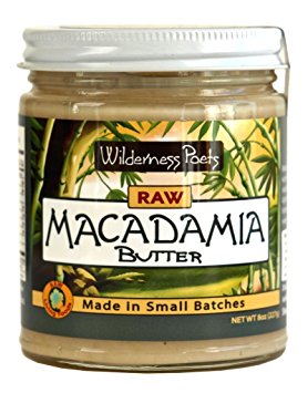 Wilderness Poets Raw Macadamia Butter (8 oz Glass Jar)