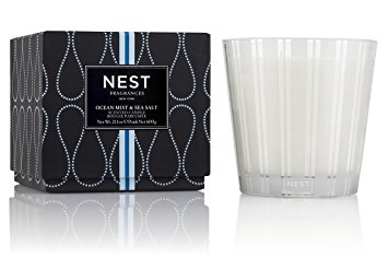 NEST Fragrances 3-Wick Candle- Ocean Mist & Sea Salt , 21.2 oz