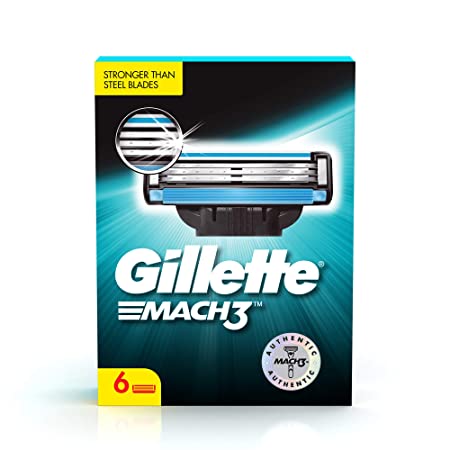 Gillette Mach 3 Shaving Blades- Pack of 6 (Cartridges)