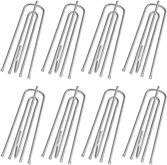 Millennial Essentials Curtain Pleater Tape Hooks 75 Pack, Traverse Pleater 4 Prongs Curtain Pleat Hook Pinch Pleat Hook Clip (75)