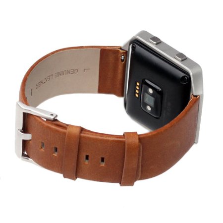 bayite Accessory 23mm Leather Band for Fitbit Blaze Smart Watch, Large / Small, Black, Blue, Mist Grey, Camel, Red, Brown 6.3 - 8.1 / 5.5 - 6.7 inches