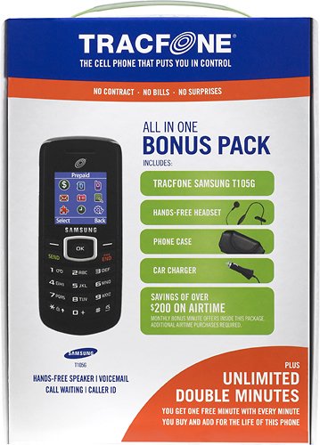 Samsung T105 Pre-Paid Cell Phone for TracFone - Black