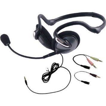 GE 95432 VoIP All-In-One Foldable Headset - Black