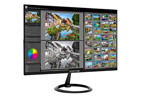 Sceptre 25" 165Hz 144Hz 1ms Gaming LED Monitor 2X HDMI 1x DP(DisplayPort), Metal Black 2019 (E258B-1658A)