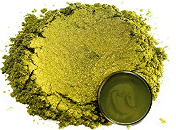 Mica Powder Pigment “Olive Yellow” (50g) Multipurpose DIY Arts and Crafts Additive | Woodworking, Epoxy, Resin, Natural Bath Bombs, Paint, Soap, Nail Polish, Lip Balm (Olive Yellow, 50G)
