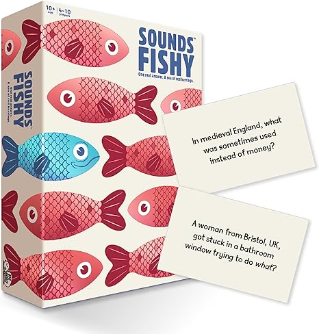 Sounds Fishy: The Fast-Thinking, Bluffing Family Board Game for Kids 10  and Adults — Best New Board Games, Family Quiz Game