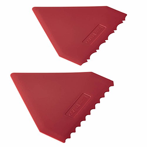 Cake Boss Decorating Tools 2-Piece Plastic Icing Comb Set, Red