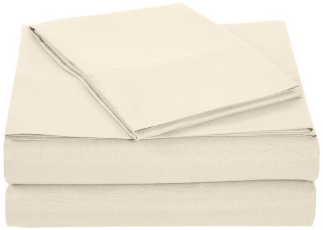 AmazonBasics Microfiber Sheet Set - Twin Beige