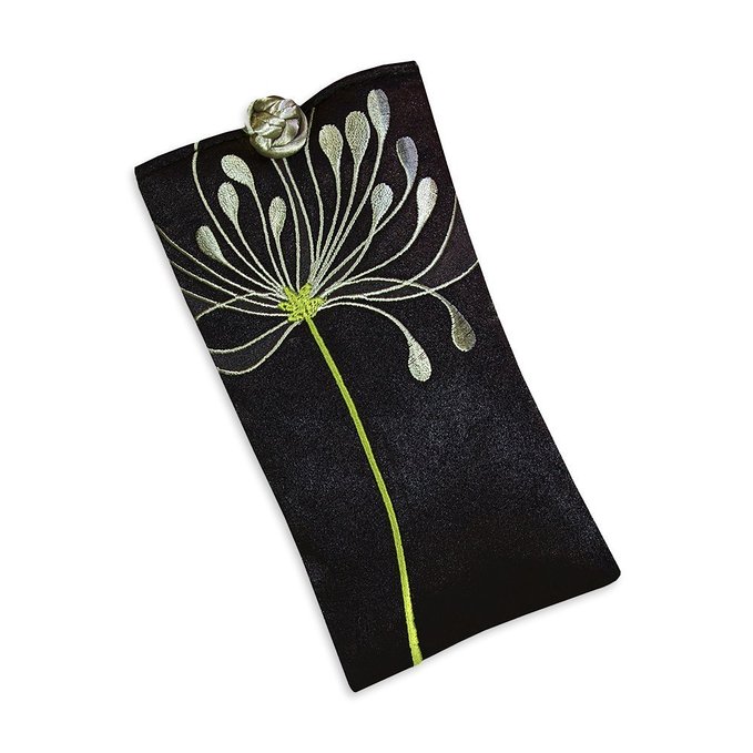 Eyeglass Pouch - Embroidered Chrysanthemum