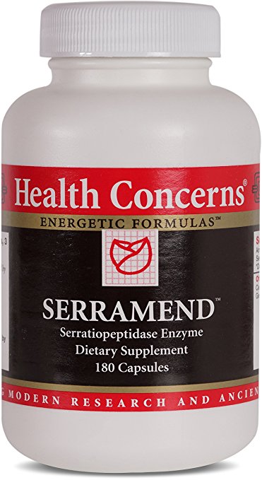 Health Concerns - Serramend - Serratiopeptidase Enzyme Dietary Supplement - 180 Capsules