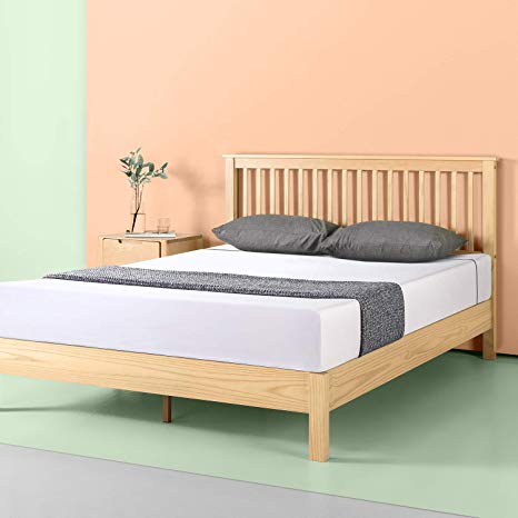 Zinus Becky Farmhouse Wood Platform Bed, King