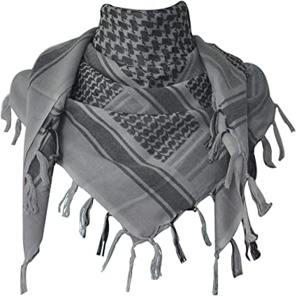 Explore Land 100% Cotton Military Shemagh Tactical Desert Keffiyeh Scarf Wrap