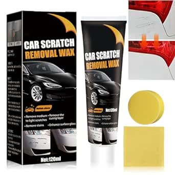 Car Scratch Repair Paste, 2024 Car Paint Scratch Repair Polishing Wax, Scratch Remover Kit with Wipe & Sponge for Vehicles for Deep Scratches, Car Scratch Remover for Vehicles, Car Accessories (1)