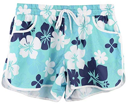 For G and PL Women Summer Floral Printed Beach Shorts