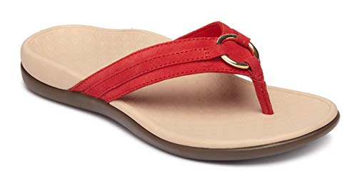 Vionic Women's Tide Aloe Toe-Post Sandal - Ladies Flip- Flop with Concealed Orthotic Arch Support