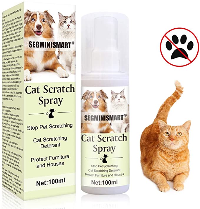 SEGMINISMART Cat Scratch Deterrent Spray,Cat Training Spray,Anti Scratch Training Spray,Cat Scratching Training Spray, for Plants, Furniture, Floors