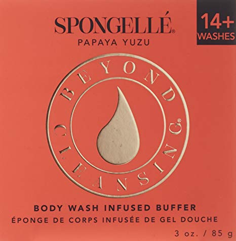 Spongelle Flower Boxed 14  Uses Bath Mitts and Cloths, Papaya Yuza