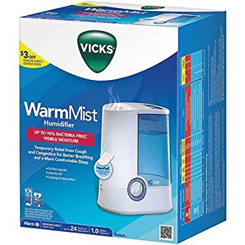 Warm Mist Humidifier with 1 Gallon of Water Can Run for up to 24 Hours, While an Automatic Shut-off Function Helps Maintain Safe Usage