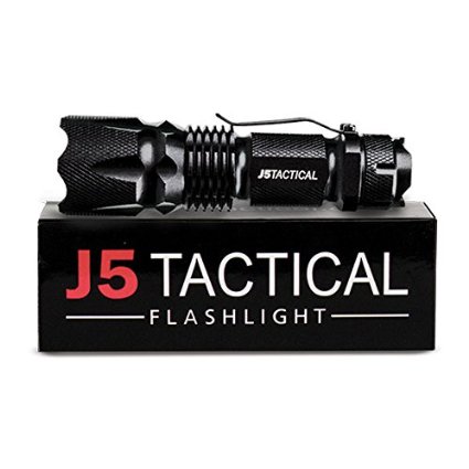 J5 Tactical V1-PRO Flashlight - The Original 300 Lumen Ultra Bright LED Mini 3 Mode Flashlight