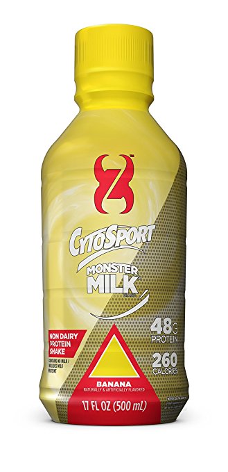 CytoSport Monster Milk Protein Shake, Banana, 48g Protein, 17 FL OZ, 12 Count