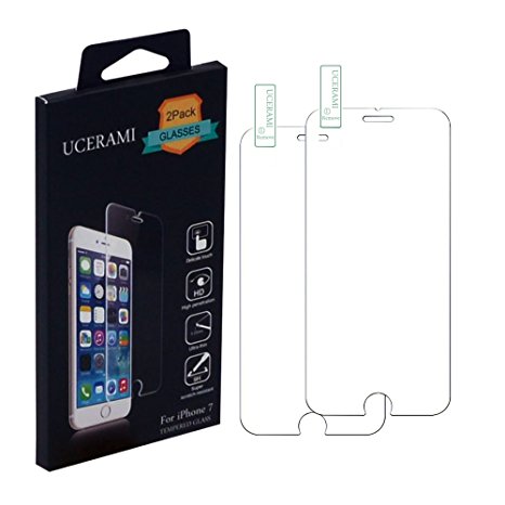 iPhone 7 Screen Protector Glass, Ucerami iPhone 7 Tempered Glass Screen Protector for Apple iPhone 7 (2-Pack)