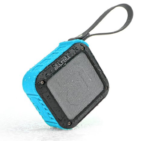 Bluetooth Speaker aLLreLi Portable Outdoor Shower Speaker w 10 Hour Playtime Ocean Blue