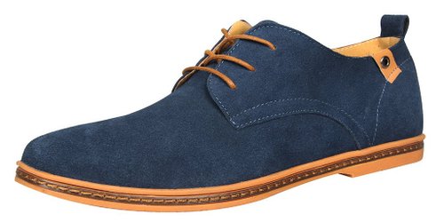 iLoveSIA Men's Leather Suede Oxfords Shoes Classic